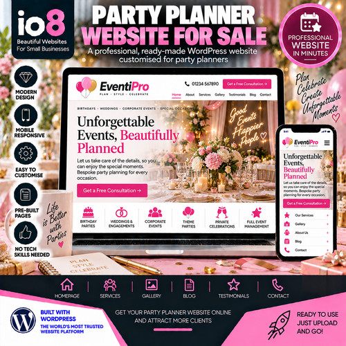 Party planner website - website, –