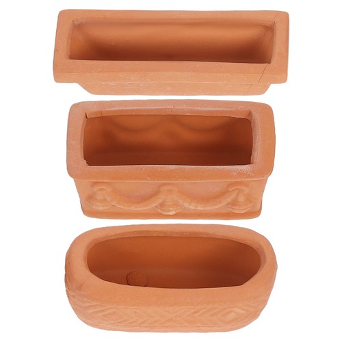 Pcs mini terracotta pots - 3,