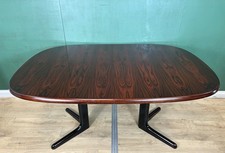 Mid Century Rosewood Danish ?? Dining Table By E Valentinsen-Courier Delivery
