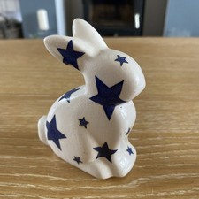 Emma Bridgewater Inspired Blue Starry Star Rabbit Bunny ornament