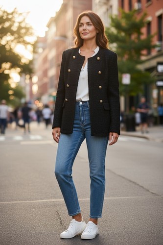 Handmade black tweed gold - handmade,
