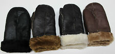 Handmade New REAL LEATHER SHEEPSKIN SHEARLING MITTENS MITTS GLOVES THICK WARM
