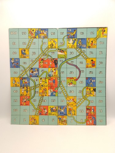Antique snakes and ladders - antique,