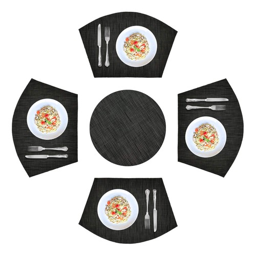 5pcs round placemats wedge - placemats,