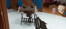 Vintage Big Horn 923 Saddle 15" seat with stand, saddle blanket/numnah and chaps