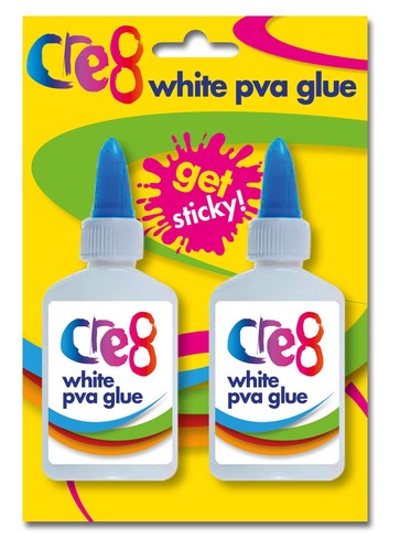 White pva glue pack - white,