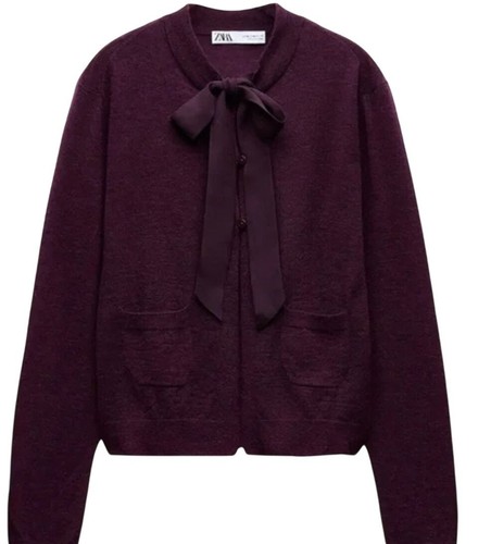 Zara plum bow half - zara, closure