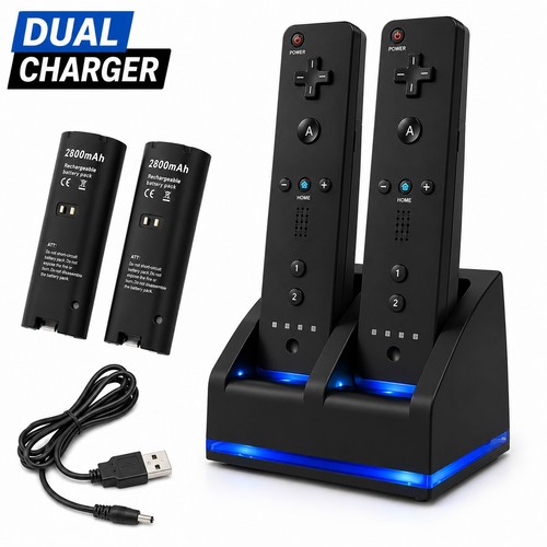 Black wii controller charger - black,