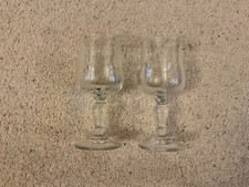 A Pair of Matched Tulip Style Wine Glasses, No Chips or Scratches 
