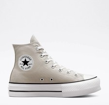 Converse Women's Chuck Taylor All Star Lift Platform Hi Trainers Beige size 5.5