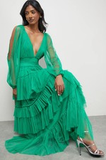 Warehouse Green Maxi Dress
