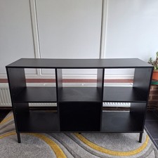 Black 6-Cube Sideboard/Bookcase with Legs 120x35x80cm – Collection Only