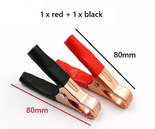 Crocodile clips 80mm - clips,