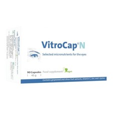 Vitrocap N micronutrient capsules to treat vitreous humour floaters 90 pack .