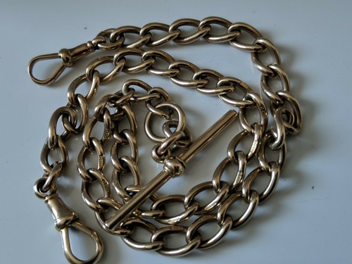 Antique 9ct gold curb - antique,
