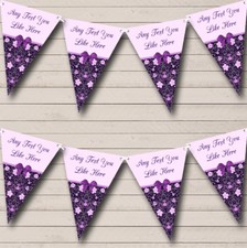 Party Banner Bunting Purple