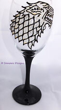 House Stark Game of Thrones Wine Gin Beer Glasses Gift Unique Handpainted