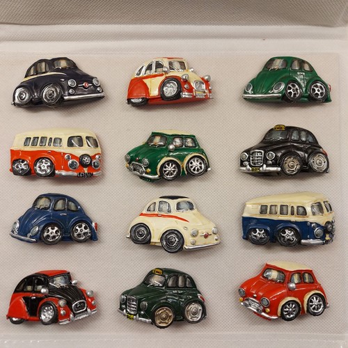 Cartoon car fridge magnets - 12,