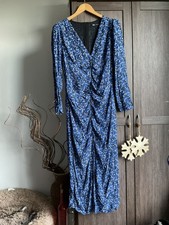 Zara Ladies Blue & White Ditsy