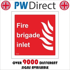 SIGN Fire Brigade Inlet Valve
