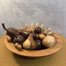 Vintage Ash Wood Bowl Hand