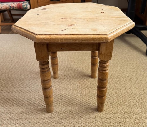 Solid pine octagonal table - pine,