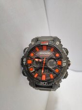 Sekonda Mens Sports Duel time Black Dial & Rubber Strap Watch-1037