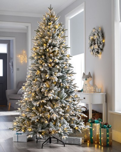 Snow flocked christmas tree - flocked,