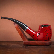 Durable VintageWooden Effect Type Bent Pipe Smoking Tobacco Cigar Smoking Pipe