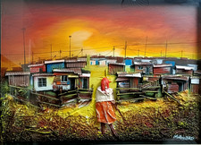 MASOKO Original Mixed Media 3d South African Township art