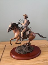 John Wayne On Horseback Limited Edition Bronze Statue Franklin Mint 1000 Made
