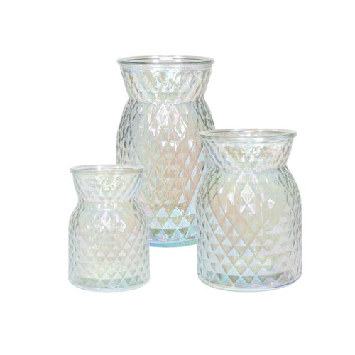 Glass meadow iridescent vase - meadow,