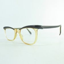 Vintage Women Brown Plastic Cat Eye Full Rim TJ1157 Glasses Frames Eyewear