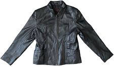 SARDAR London Size 14 Black Soft Genuine Real Pure Leather Moto Biker Jacket