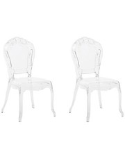 Set of 2 Accent Chairs Acrylic