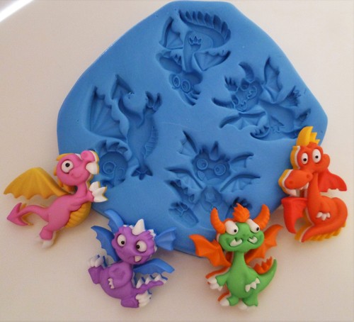 Dragons silicone mould - mould, for