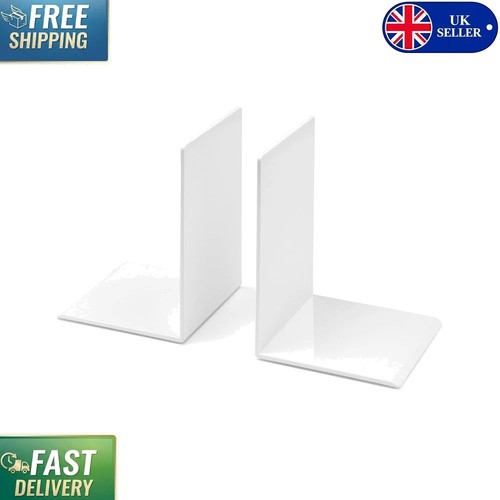 Gloss white bookends - white,