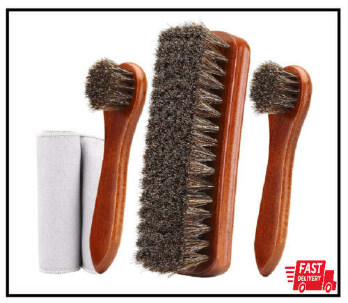 Piece horsehair shoe brush - 4-piece,