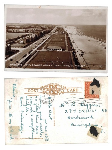 Vintage postcard birds eye - vintage,