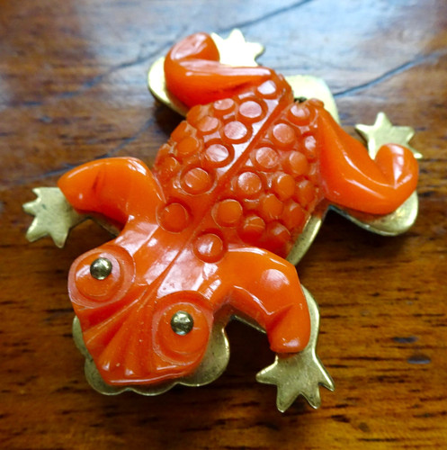 Antique art deco - orange, amber