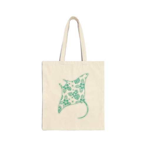 Retro manta ray tote beachy - retro,