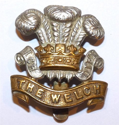 The welch regiment cap badge - welch,
