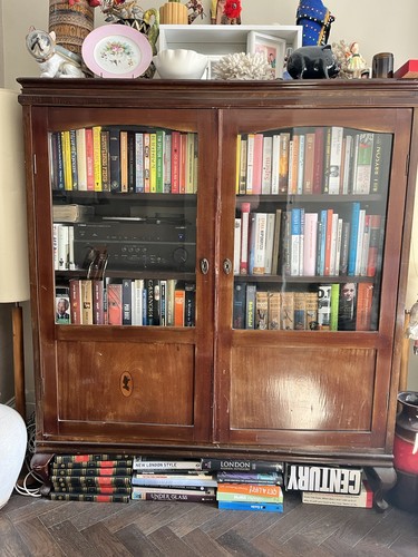 Vintage bookcase unit cabinet