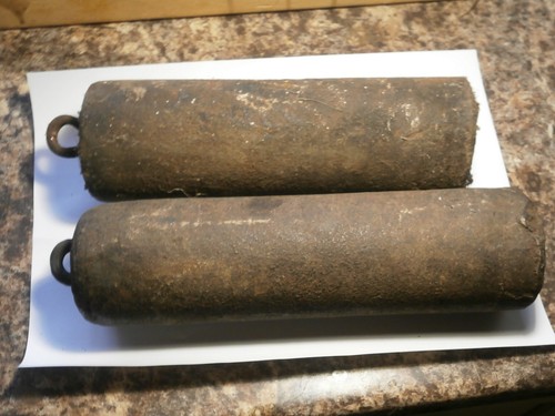 Pair castiron longcase - castiron,