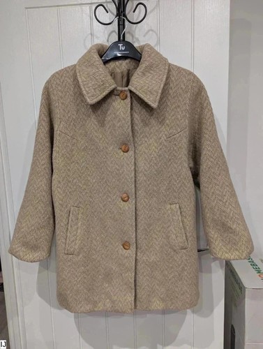 Camel wool llama blend coat - wool,