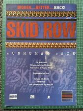 Skid Row Subhuman Race Poster/Original Magazine Advertisement