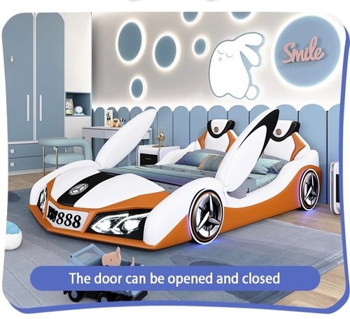 Car bed with mattress lights
