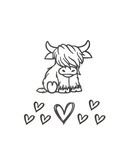 Highland cow vinyl - vinyl, decal