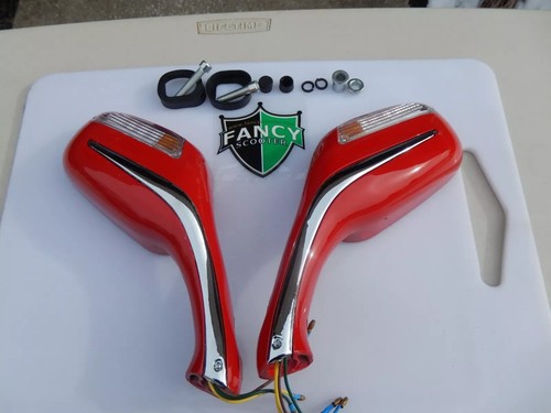 8mm pair red mirrors - pair, of