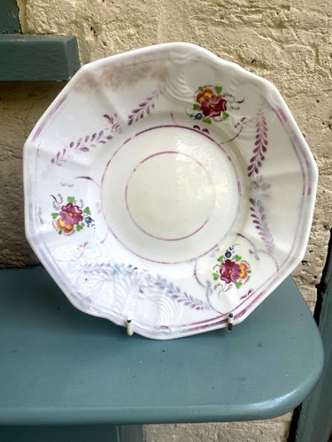 Antique pink lustre serving - pink,